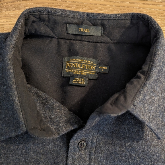Pendleton wool button down shirt L - Picture 3 of 3